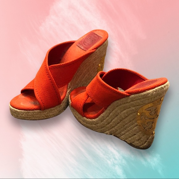 Tory Burch | Kristen Espadrille Wedge Sandal Sz 7 - Picture 3 of 9